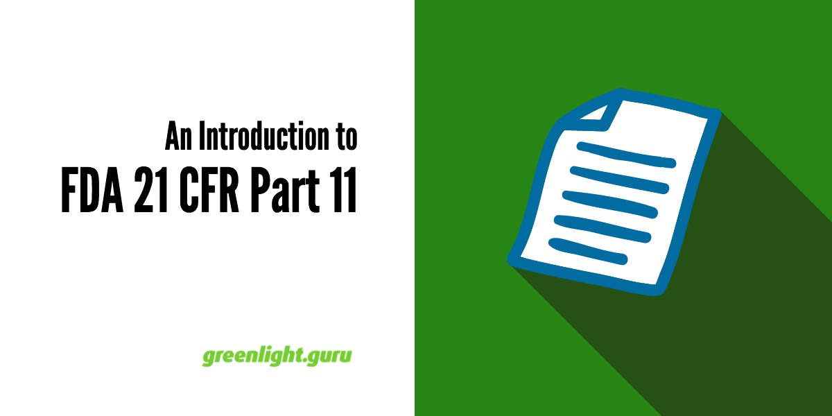 An Introduction To FDA 21 CFR Part 11