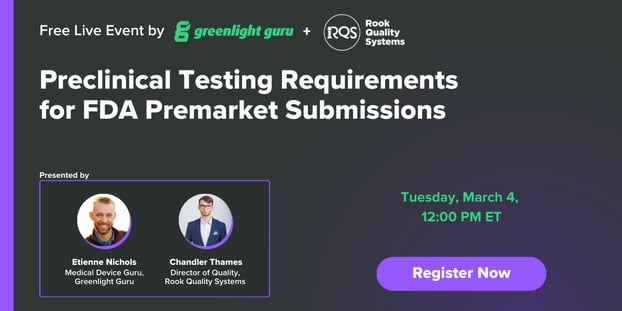 Preclinical Testing Requirements for FDA Premarket Submissions