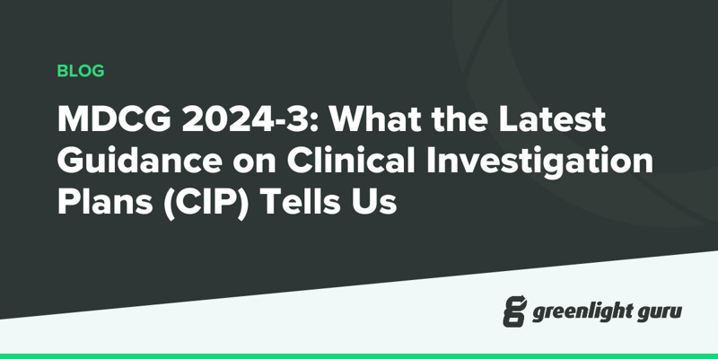 MDCG 2024-3 What the Latest Guidance on Clinical Investigation Plans (CIP) Tells Us