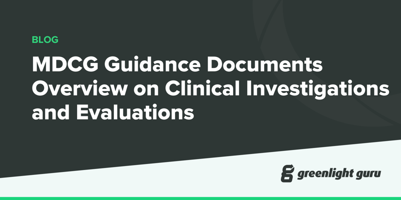 MDCG Guidance Documents Overview on Clinical Investigations and Evaluations - new