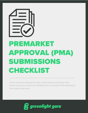 PMA Submission checklist - Slide in