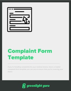 Complaint Form Template - slide-in cover