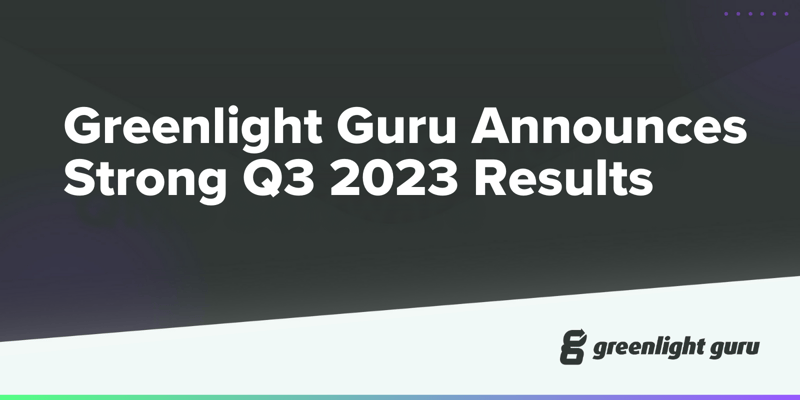 Greenlight Guru Q3 2023 Results Announcement