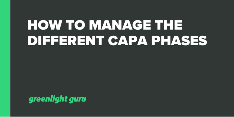 How to Manage the Different CAPA Phases