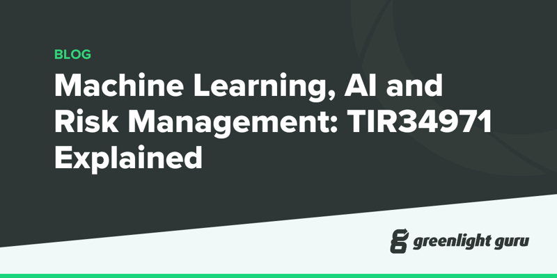 Machine Learning, AI and Risk Management TIR34971 Explained