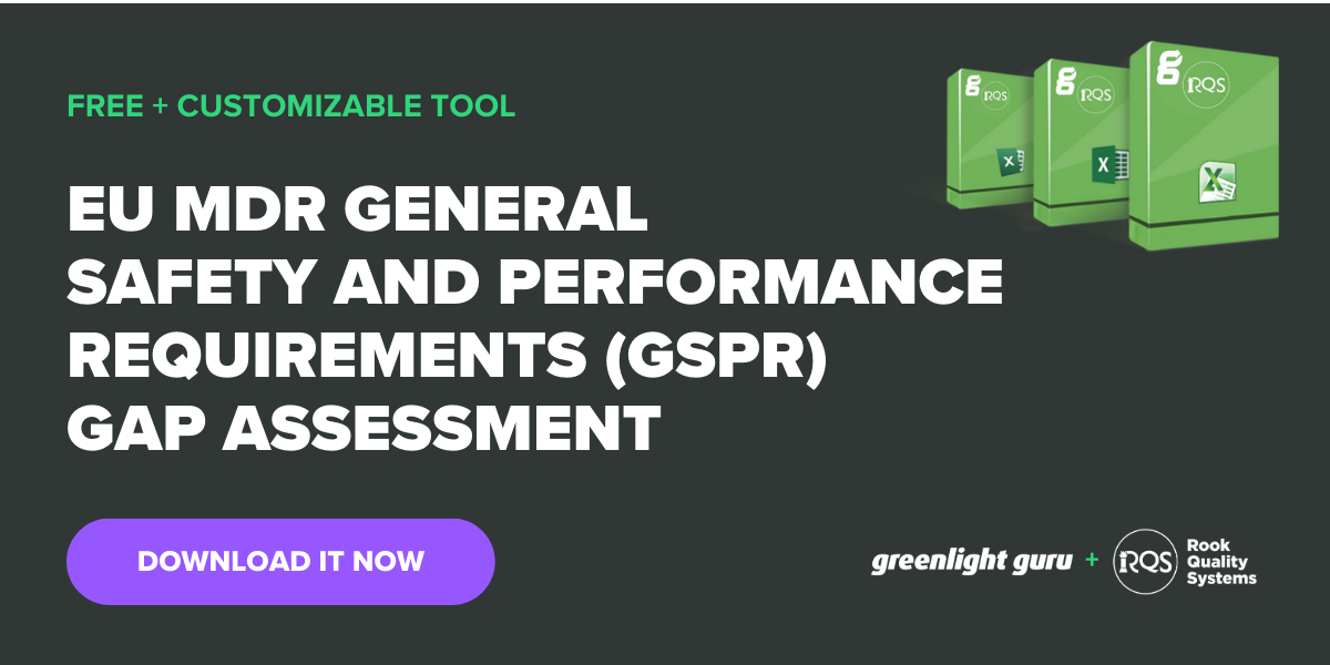 GSPR Gap Assessment Tool | Greenlight Guru + RQS